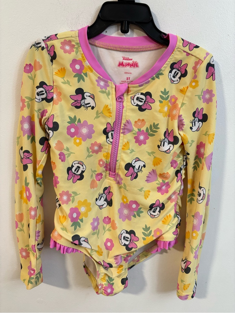 Disney Minnie Yellow and Pink Floral Kids 5 years